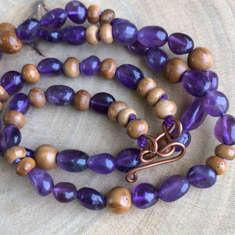 AMETHYST, KUK & OLIVE WOOD