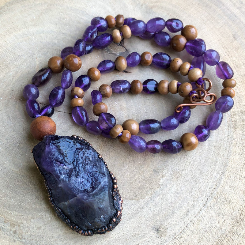 AMETHYST, KUK & OLIVE WOOD