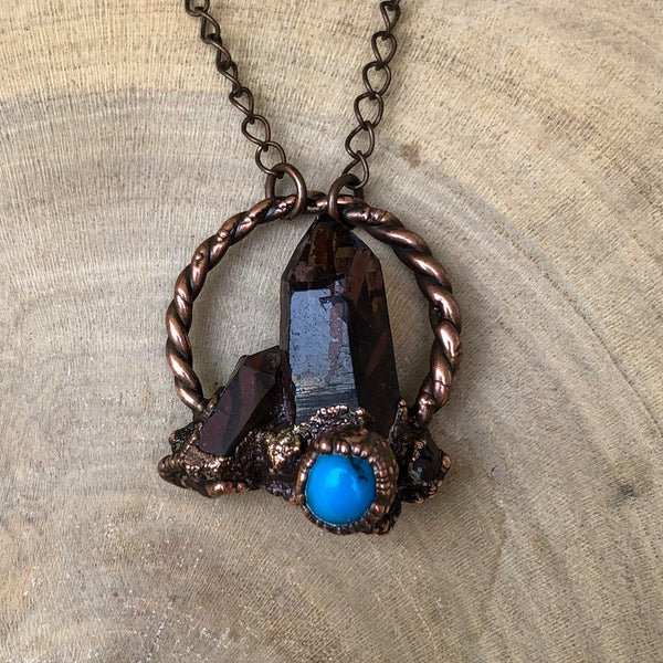 ST. CATHERINE’s SMOKY QUARTZ & EGYPTIAN TURQUOISE