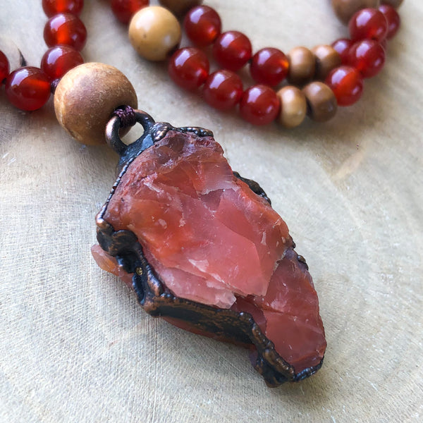 CARNELIAN, KUK & OLIVE WOOD