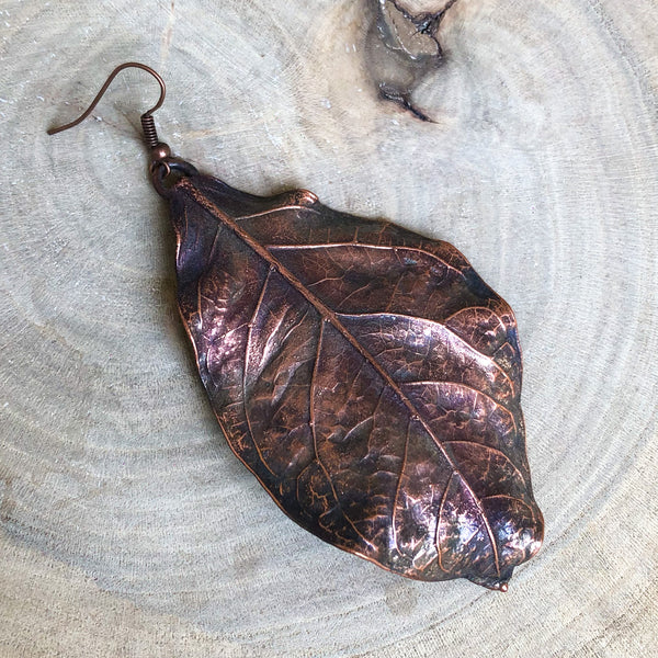 NATURAL LEAF SINGLE EARRING